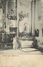 Vnitřek kostela sv. Jakuba ze začátku 20. století