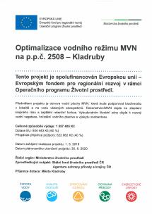 Optimalizace vodního režimu MVN na p.p.č. 2508 - Kladruby